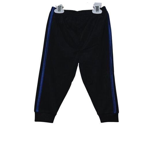 Adidas Toddler Boys 2T Black Track Pants Blue Stripe Athletic Joggers NWT - Picture 3 of 10